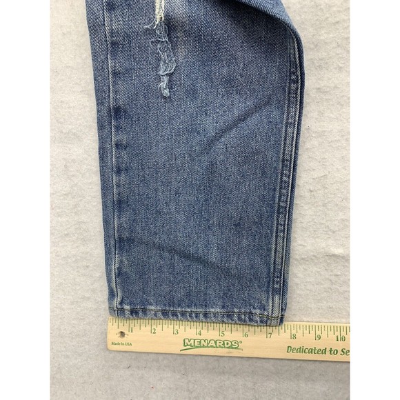 Hollister Denim Jeans Men's 32X32 Blue Button Fly Factory Destroyed Distressed - Picture 15 of 16
